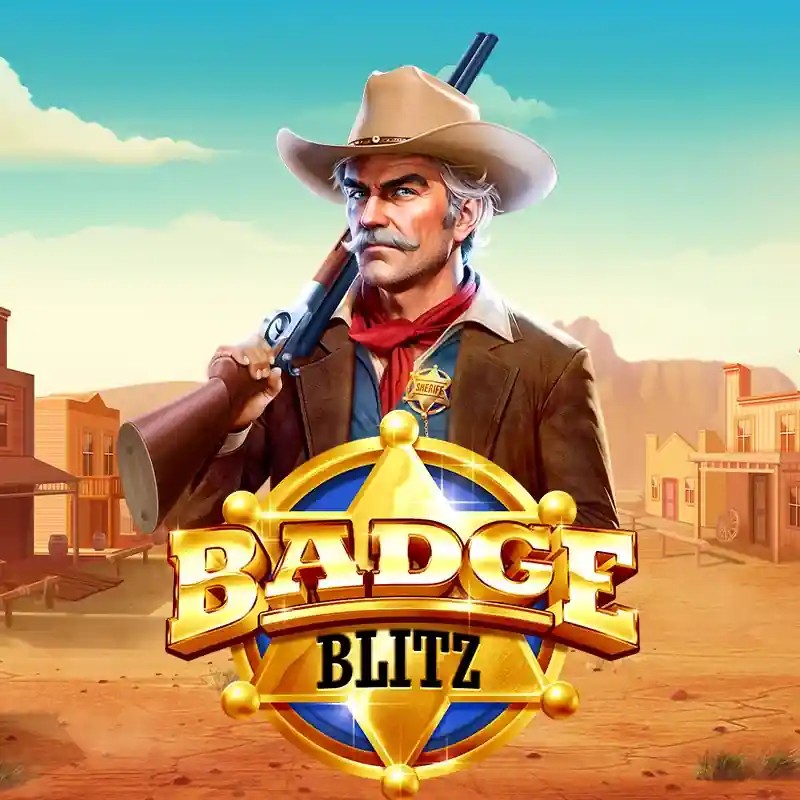 Official Slots logo: Badge Blitz by Pragmatic Play at SlotRave Casino