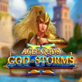 Age Of The Gods: God Of Storms 2 logo by Playtech at SlotRave Casino