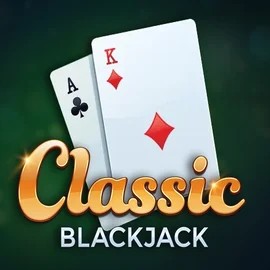 Classic Blackjack slot logo by Red Tiger Gaming at SlotRave Casino